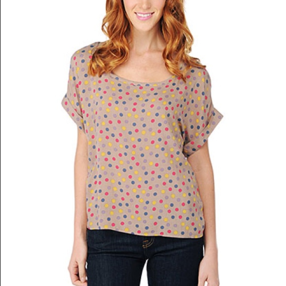 ✨Anthropologie Polka Dot Top✨